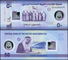 UNITED ARAB EMIRATES  - 2021 - Polymer Unc - P.NL Banknote - 50 Years Of The UAE - Ver. Arab. Emirate