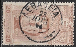 Greece 1896 Superb Cancellation ΛΕΒΑΔΕΙΑ Type V On 1896 First Olympic Games 20 L Brown Vl. 137 - Usados