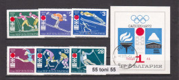 1971 WINTER OLYMPIC GAMES SAPPORO  Mi 2114/19 +Bl. 33  6v.+S/S-used(O)  Bulgaria/Bulgarie - Gebruikt