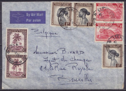 Congo Belge - Env. Par Avion Affr. 2xN°252 + 2xN°261 + 3xN°257 Càd STANLEYVILLE /17-9-1946 Pour BRUXELLES - Lettres & Documents