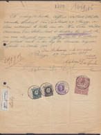 Reçu Affr. Timbre Fiscal 30c + N°197+215+216 Càd BRUGGE 1 /29 VIII 1925 Pour LEDEBERG - 1921-1925 Small Montenez