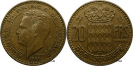 Monaco - Principauté - Rainier III - 20 Francs 1951 - TTB+/AU50 - Mon6777 - 1949-1956 Old Francs