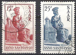 SAAR Michel 294/295 Anno Santo 1950 Gestempelt  - Usados