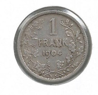 LEOPOLD II * 1 Frank 1904 Vlaams  Met Punt * Z.Fraai / Prachtig * Nr 12871 - 1 Frank