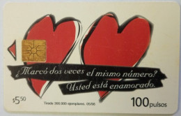 Argentina 100 Unit Chip Card - Marco Dos Veces El Mismo Numero - Argentina