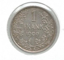 LEOPOLD II * 1 Frank 1909 Vlaams  Zonder Punt * Prachtig * Nr 12885 - 1 Franc
