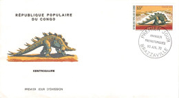 CONGO BRAZZAVILLE - FDC 1970 KENTROSAURUS Mi 257 / 7051 - FDC
