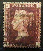 GB Queen Victoria 1858 - 1864 Yvert 26 , One Penny Rouge Planche Plate 205 Obl , TB - Used Stamps