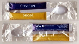 Sachets Sucre, Stick, Bûchette Avec Cuillère " KLM " Sous Blister (S273) _Di527 - Zucker