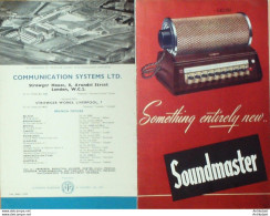 SOUNDMASTER (Ssystème De Communication) Royaume Uni 1938 - United Kingdom