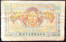 Billet 10 Francs TRESOR FRANCAIS TERRITOIRES OCCUPES 1947 30.01 - 1947 Tesoro Francés
