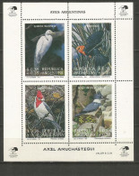 ARGENTINA HOJA BLOQUE YVERT NUM. 57 ** NUEVA SIN FIJASELLOS FAUNA AVES - Blocks & Kleinbögen