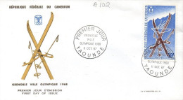 CAMEROUN A 102 Fdc JO Grenoble France 1968, Ski, Patin - Winter 1968: Grenoble