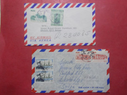 Marcophilie - Lot 2 Lettres Enveloppes Oblitérations Timbres PEROU Destination SUISSE (B331) - Peru