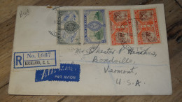 Enveloppe NEW ZEALAND To USA - Avion, Registered, 1947 Auckland ......... ..... 240424 ....... CL7-10 - Storia Postale