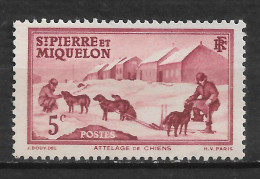 SAINT PIERRE ET MIQUELON N°  170   "   ATTELAGE DE CHIENS " - Unused Stamps