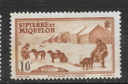 SAINT PIERRE ET MIQUELON N°  171  "   ATTELAGE DE CHIENS " - Unused Stamps
