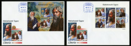 Liberia 2020, R, Tagore, Gandhi, 4val In BF +BF In 2FDC - Hindouisme