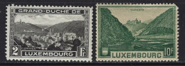 Luxembourg Yv 208 Vue De Clervaux+275 (coin Supérieur Haut Droit Coupé) Vue De Vianden **/mnh - Ongebruikt