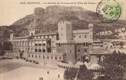 CPA Monaco-Le Palais Princier Et La Tête De Chien-308-Timbre    L2882 - Palais Princier