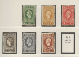 1913 MH/* Netherlands NVPH 90-95 - Nuevos
