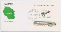 Summer Sports, High Jump, Game, Sports Ground, Tanzania Map,  MS FDC - Jumping