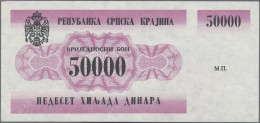 Croatia: Republika Srpska Krajina, Set With 10.000, 20.000 And 50.000 Dinara ND( - Croazia