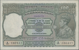 India: The Reserve Bank Of India 100 Rupees ND(1943), Place Of Issue: CALCUTTA A - Inde
