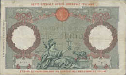 Italian East Africa: Banca D'Italia – With Overprint "SERIE SPECIALE AFRICA ORIE - Afrique Orientale Italienne