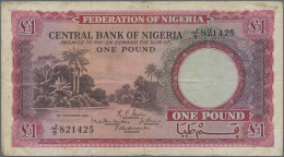 Nigeria: Central Bank Of Nigeria, Pair With 10 Shillings 1958 (P.3, F+/VF, Graff - Nigeria