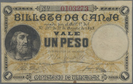 Puerto Rico: Ministerio De Ultramar – BILLETE DE CANJE, 1 Peso 1895 Without Coun - Puerto Rico