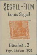 Deutschland - Briefmarkennotgeld: Hamburg, Segall-Film, Louis Segall, Büschstr. - Andere & Zonder Classificatie