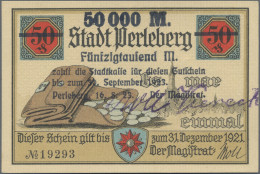 Deutschland - Notgeld - Berlin Und Brandenburg: Perleberg, Stadt, 4 X 50 Tsd. Ma - [11] Lokale Uitgaven