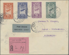 Ethiopia: 1931, Airmails, 1g.-8g., Four Values On Registered Airmail Cover From - Etiopia