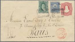 Argentina - Postal Stationary: 1887 Postal Stationery Envelope 8c. Red Used Regi - Postal Stationery