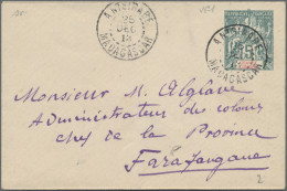 Comores  - Postal Stationary: 1913, Name-card Size Envelope 5 C. Used "Antsirabe - Comores (1975-...)