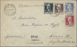 Italy: 1927, Alessandro Volta 20c.-1.25l., Complete Set On Registered Cover From - Poststempel