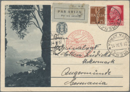 Italy - Postal Stationary: 1934, Pictorial Card Vitt.Em. 75c. Red "MALCESINE" Up - Stamped Stationery