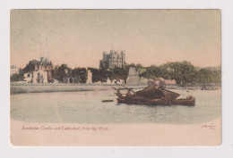 ENGLAND -  Rochester Castle And Cathedral Used Vintage Postcard - Rochester