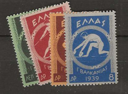 1939 MNH Greece Mi 421-24 Postfris** - Ongebruikt