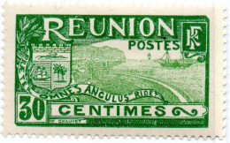 REUNION, CROCE ROSSA, PAESAGGI, LANDSCAPE, 1928, NUOVI (MNH**) Mi:RE 98, Scott:FR-RE 77, Yt:FR-RE 110 - Unused Stamps