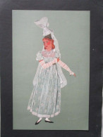 Grand Dessin Costumes Regionaux  La Normandie  Mariée De Valmont - Drawings