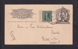 1908 - 1 C. Ganzsache Mit Zufrankatur Ab Habana Nach Weimar - Cartas & Documentos