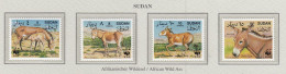 SUDAN 1994 WWF Donkeys Mi 471-474 MNH(**) Fauna 517 - Donkeys