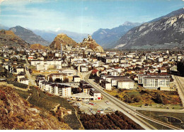 SUISSE - SION - SAN39160 - Vue Générale En Direction De Brigue - Château Valère Et Tourbillon - 15X10 Cm - Brigue-Glis 