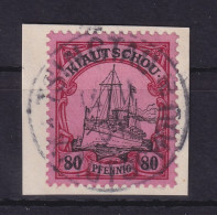 Dt. Kolonien Kiautschou 1901  80 Pf  Mi.-Nr. 13 O TSINGTAU Auf Briefstück - Kiautchou