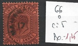INDE ANGLAISE 66 Oblitéré Côte 5 € - 1902-11 Roi Edouard VII