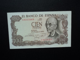 ESPAGNE : 100 PESETAS   19.17.11.1970       CB 177 / P 152a     SUP+  * - 100 Pesetas