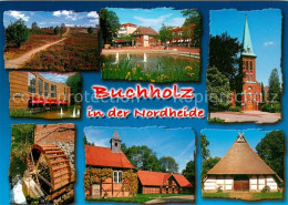 73671361 Buchholz Nordheide Heidelandschaft Teich Kirche Veranstaltungszentrum E - Buchholz