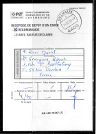 H348 - RECIPISSE D'UN ENVOI RECOMMANDE DE BELVAUX DU 24/02/03 POUR LA FRANCE - Franking Machines (EMA)